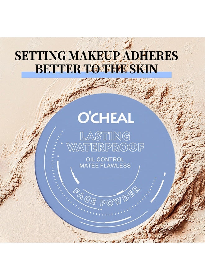 OCHEAL Lasting Waterrpoof Pressed Powder, Invisible Pores Lasting Waterrpoof Oil Control Face Pressed Powder, Matte Ultra Flawless Finish Makeup,Hide Pores Lightweight Longlasting Setting Powder with Puff,Waterproof Natural Coverage, Smooths Pores & Lines for All Skin ,(03#Pearlescent White 10g) - Image 5